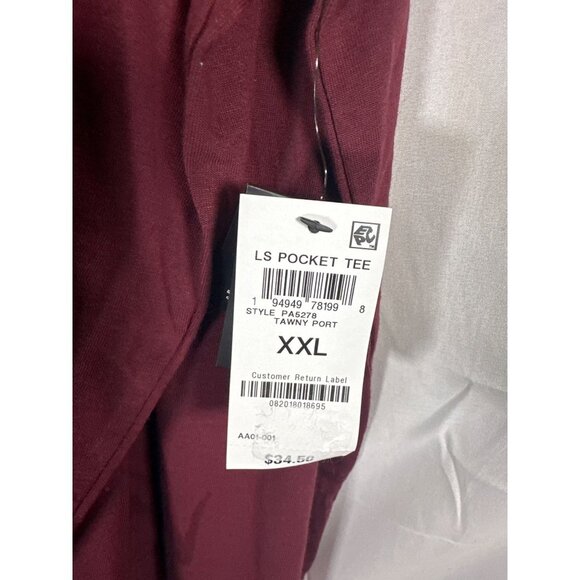 And Now This Mens Crewneck Long Sleeve T-Shirt, Tawny Port, Size XXL, NWT - Picture 4 of 5